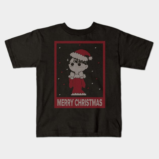 Komi San Merry Christmas Kids T-Shirt by Madelyn_Frere